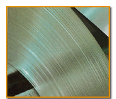 Picture of stainless steel strip being processed